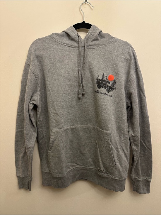 Eddie Bauer Other - Eddie Bauer Men’s Large Gray Graphic Hoodie Jeep Canoe Camping Pullover